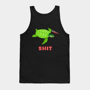 Turtle Shit Funny Turtle Shirt, Murderous turtle With Knife T-Shirt Tank Top